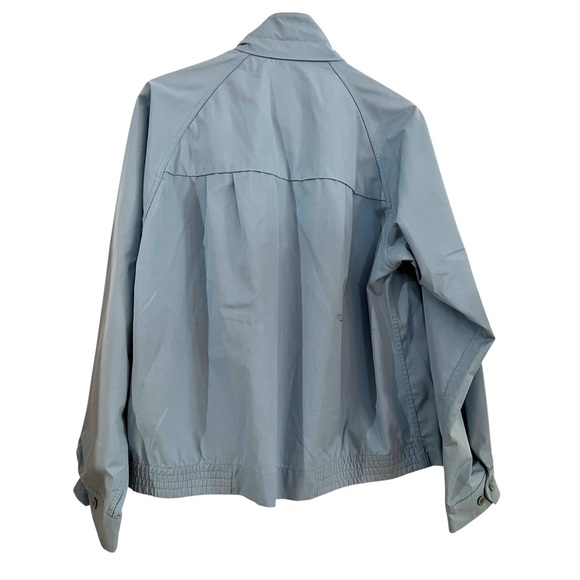 Vintage London Fog Bomber Jacket Blue 80s Clean Girl Aesthetic M/L - Picture 6 of 9